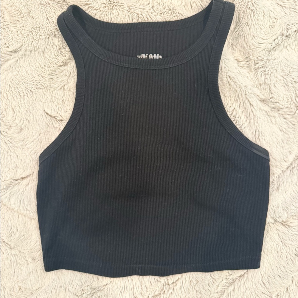 Wild Fable Black Crop Tank Top